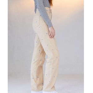 Pa Sun Boyfriend Corduroy Mushroom Embroidery size 23